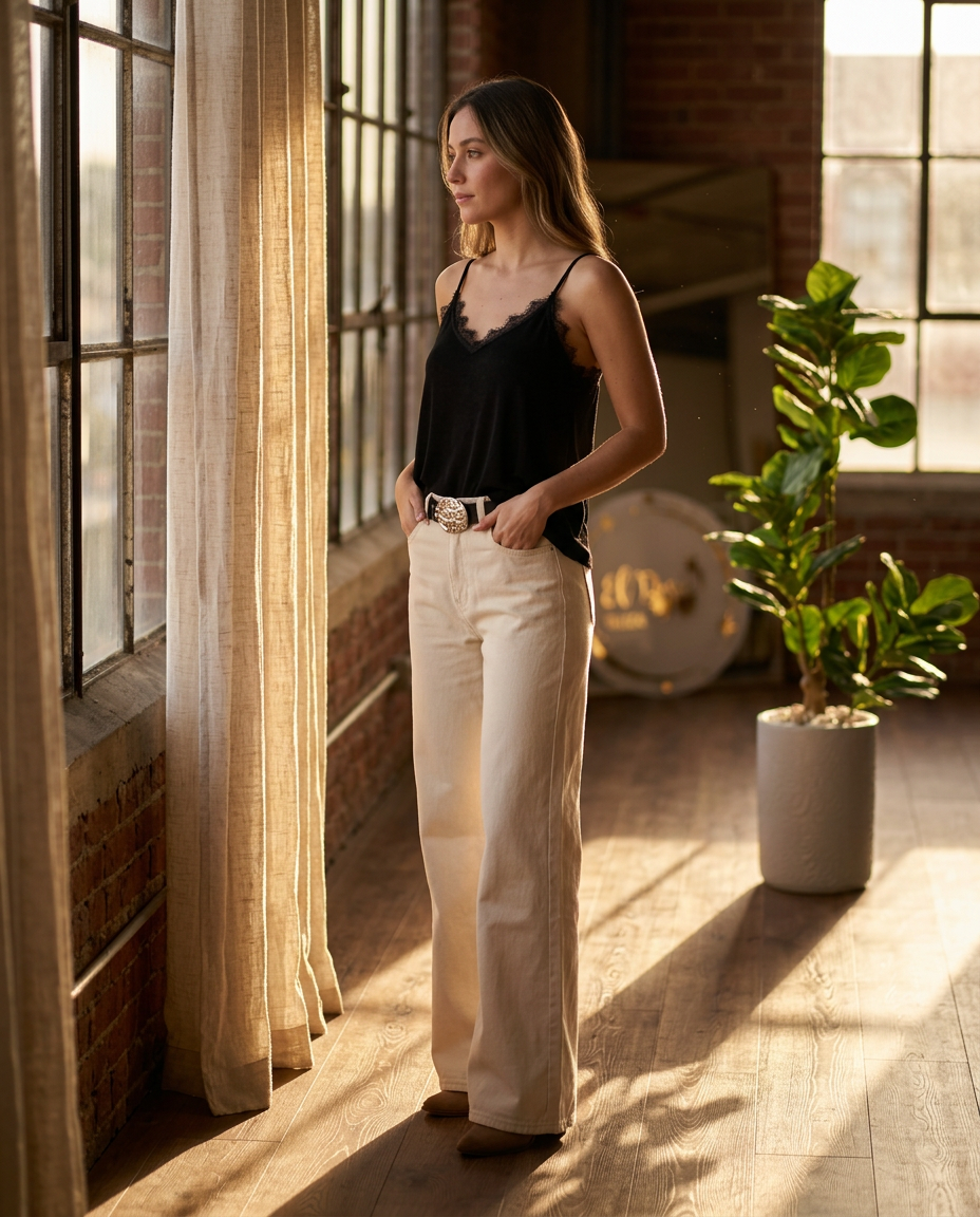 Pantalón Wide Leg Rígido Chiara