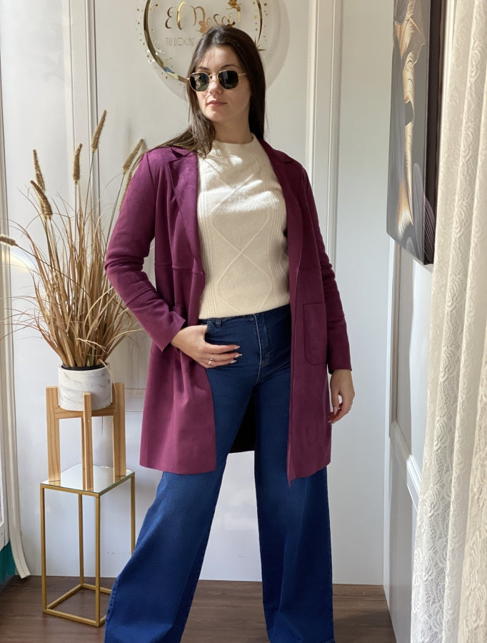 Blazer Alessia Largo de Corte Estructurado