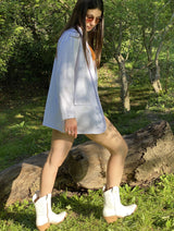 Blazer Marina Sastre de Caída Fluida y Línea Relajada