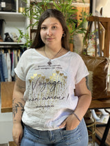 Blusa Amaya Texturizada con Mix Animal Print y Foil Dorado