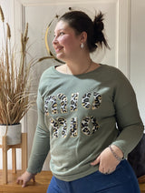 Buzo Mora con Estampado Animal Print
