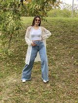 Camisa Agostina en Encaje Floral Éter