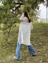 Camisa Agostina en Encaje Floral Éter