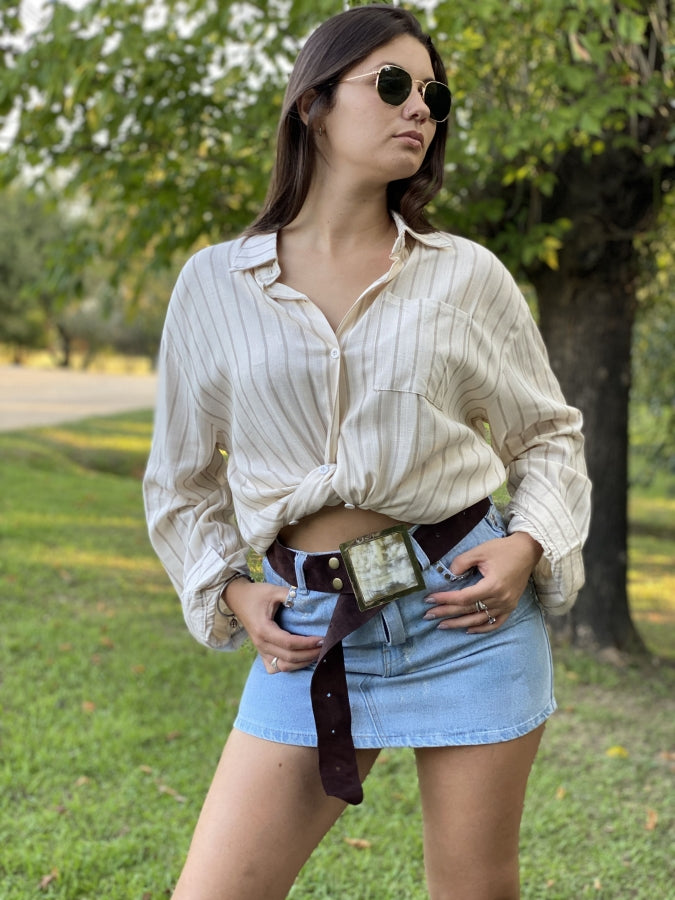 Camisa Analia en Poplín Listado