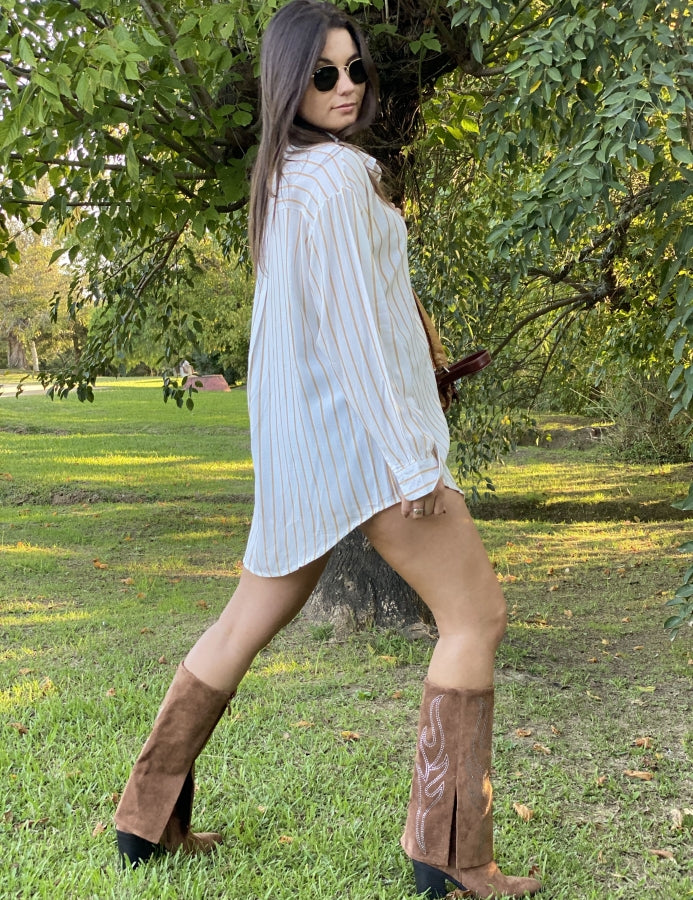 Camisa Analia en Poplín Listado