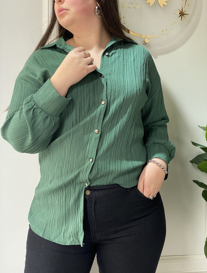 Camisa Carla en Textil Corrugado