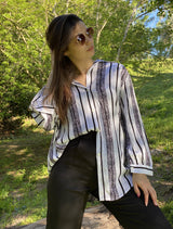 Camisa Caterina en Viscosa Lineal Texturizada
