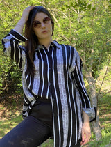 Camisa Caterina en Viscosa Lineal Texturizada