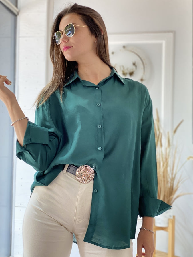 Camisa Fallon con Cuello Arquitectónico