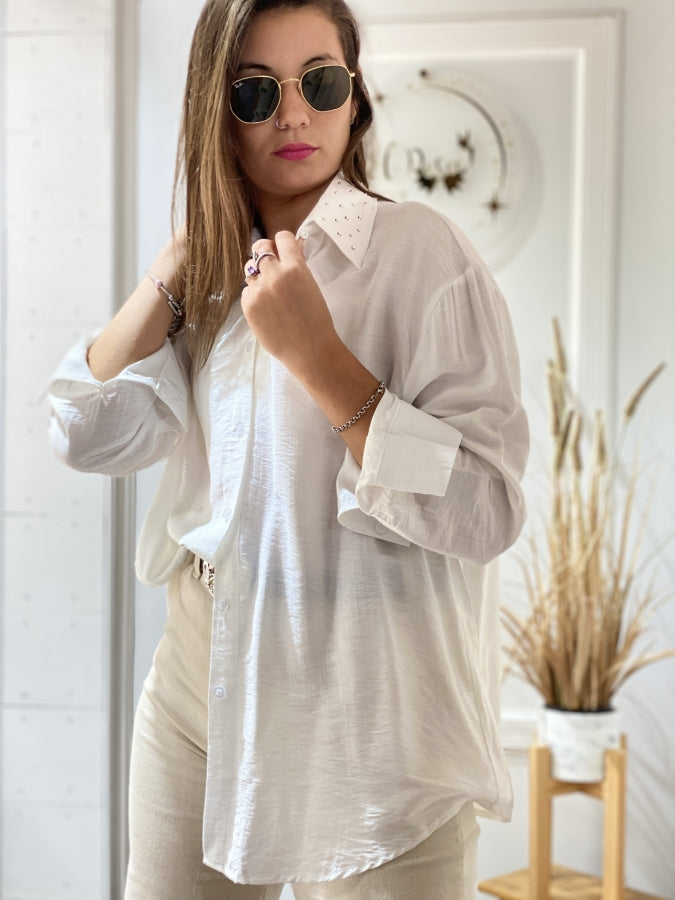 Camisa Fallon con Cuello Arquitectónico