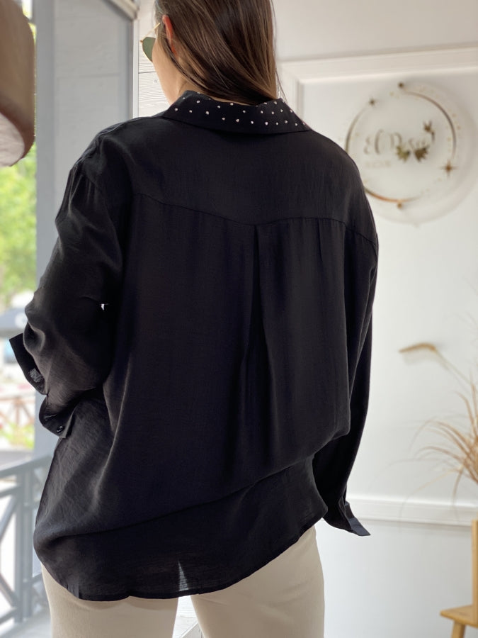 Camisa Fallon con Cuello Arquitectónico