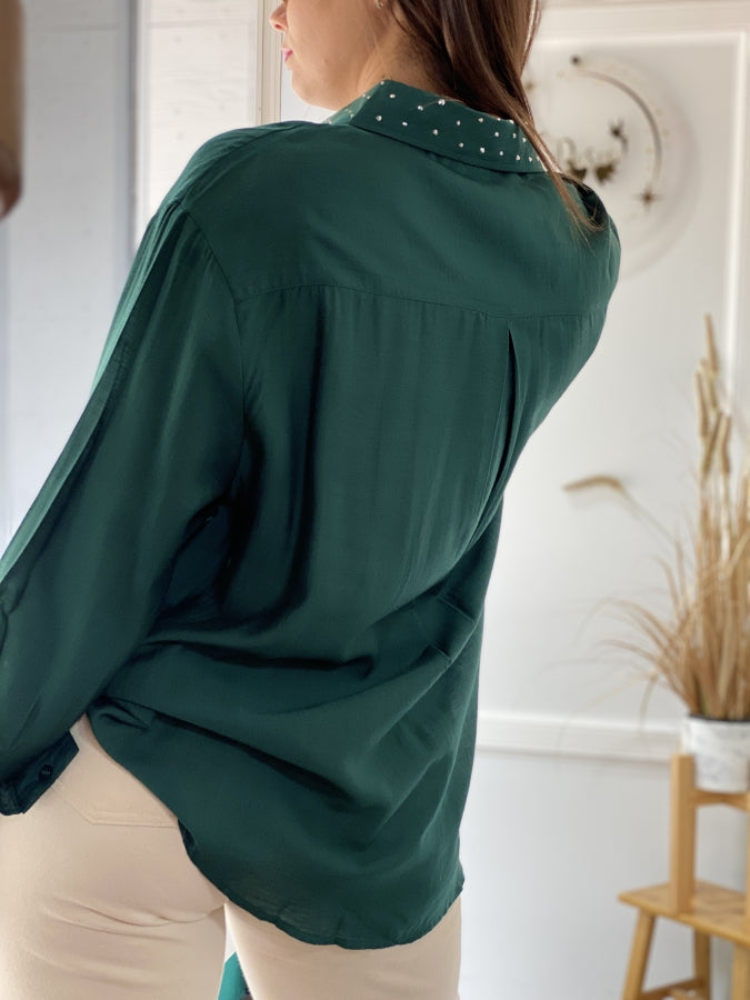 Camisa Fallon con Cuello Arquitectónico