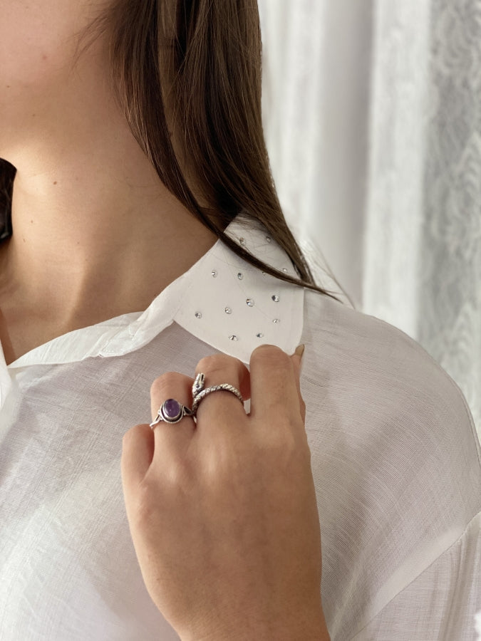 Camisa Fallon con Cuello Arquitectónico