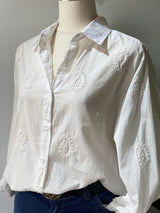 Camisa Georgina en Broderie Artesanal
