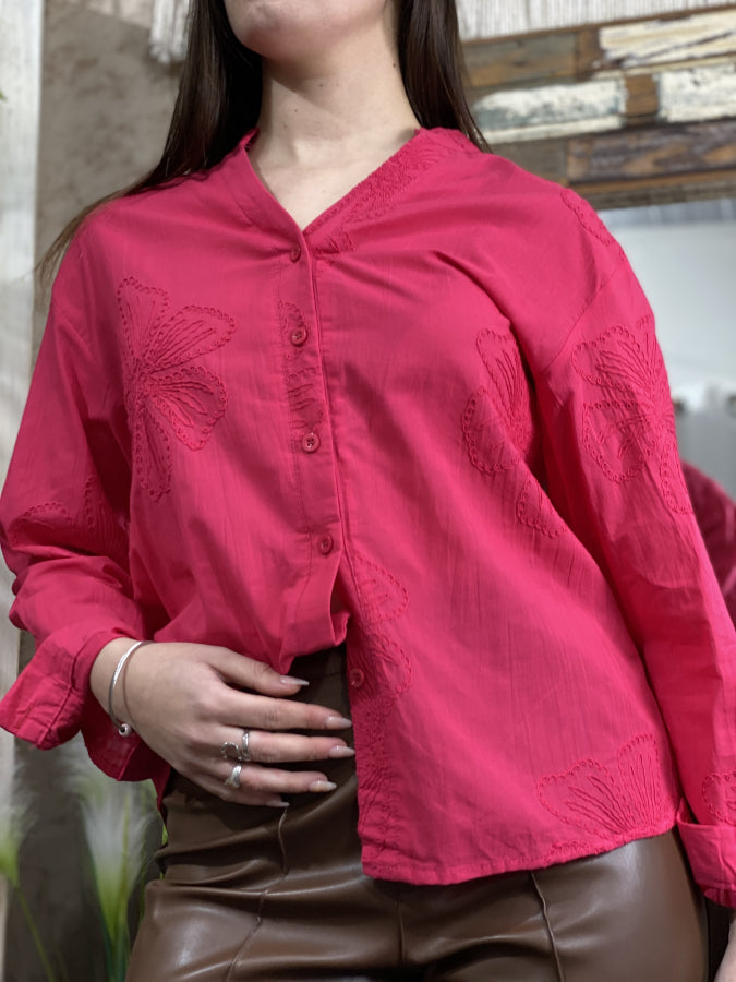 Camisa Guiliana en Algodón Níveo