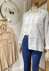 Camisa Inna en Broderie y Cristal