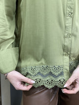 Camisa Klhoe en Satén y Encaje