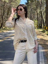 Camisa Leigth en Broderie