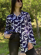 Camisa Palmira en Viscosa de Estampa Botánica
