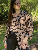 Camisa Palmira en Viscosa de Estampa Botánica