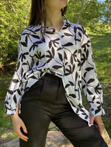 Camisa Palmira en Viscosa de Estampa Botánica