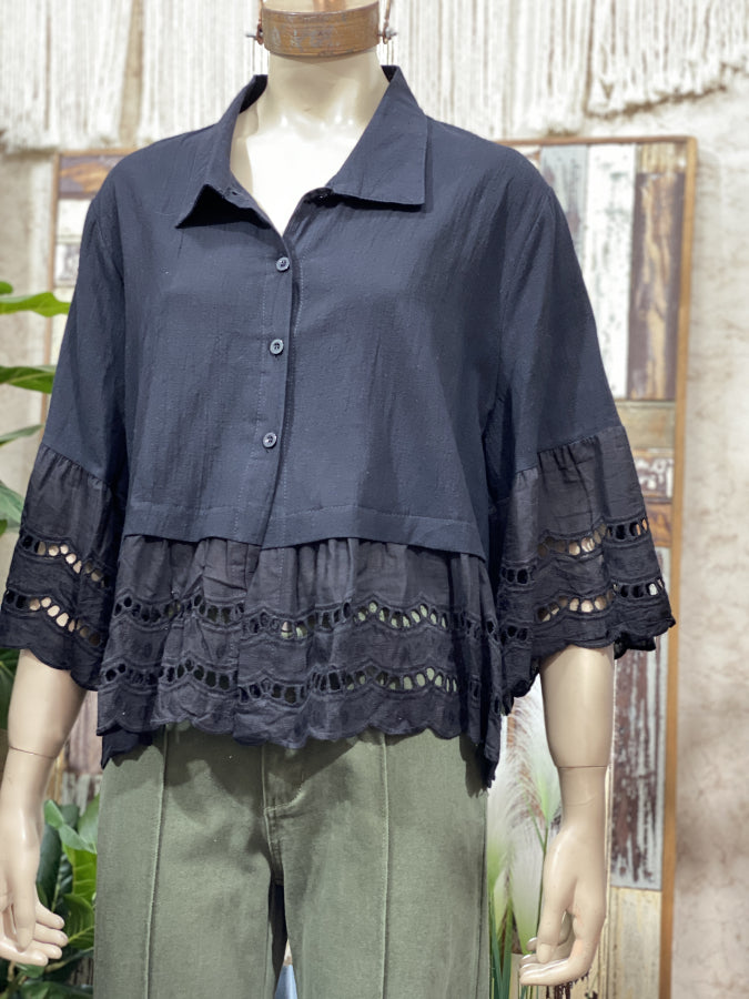 Camisa Sevilla en Algodón Carbón