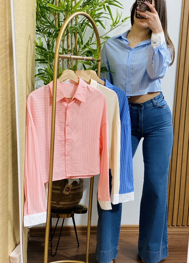 Camisa Vera en Poplín Listado