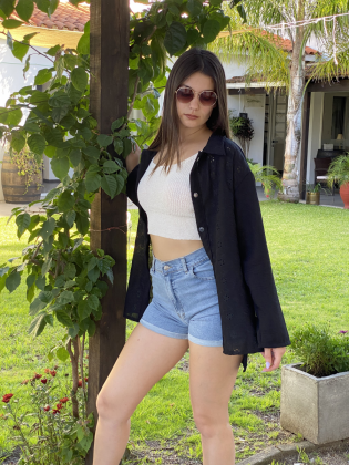 Camisa Gynny en Lino y Broderie