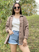 Campera Overshirt Azucena en Denim Lavado