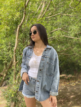 Campera Overshirt Azucena en Denim Lavado