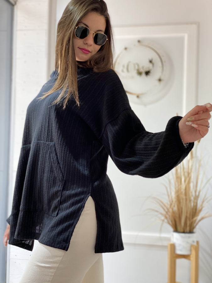 Canguro Connie Tejido Espiga Estilo Oversize