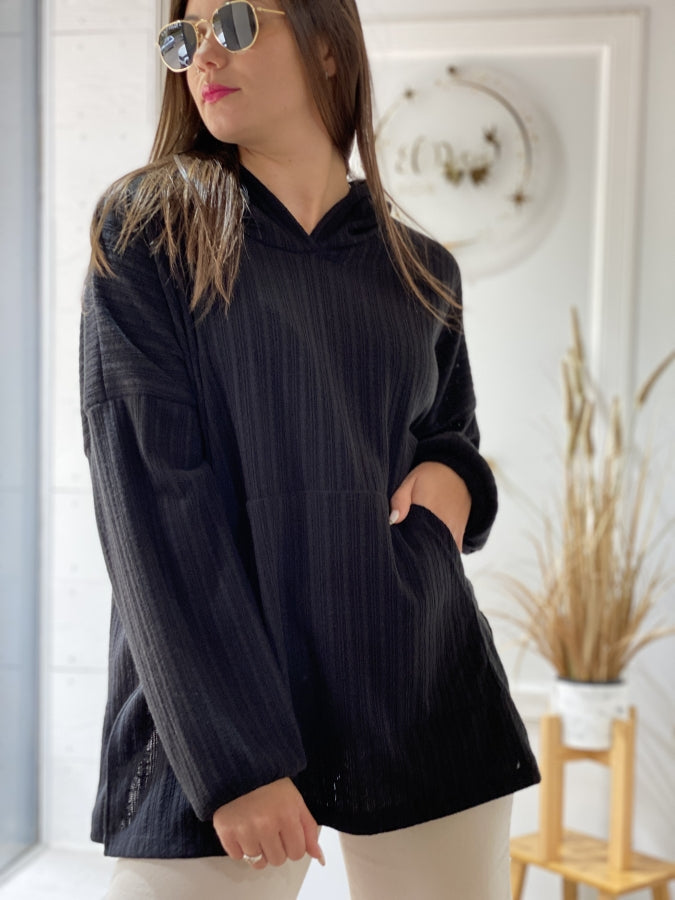 Canguro Connie Tejido Espiga Estilo Oversize