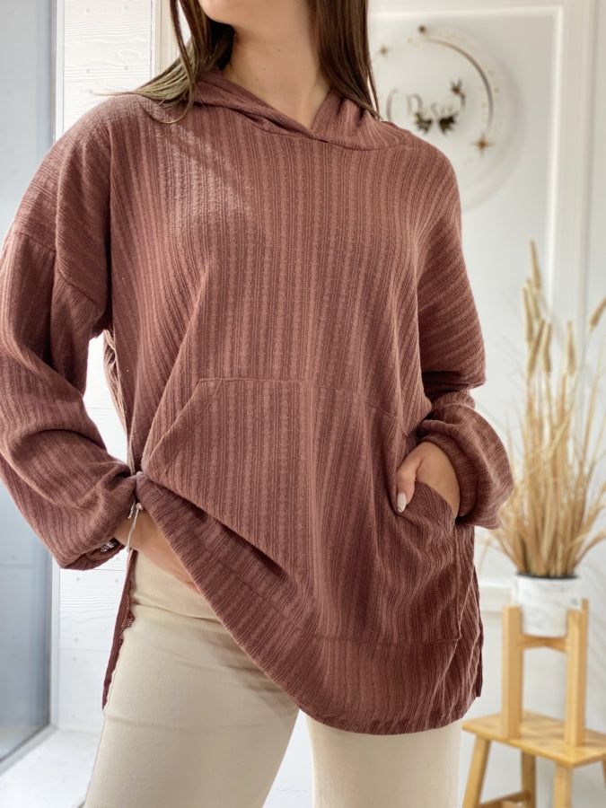 Canguro Connie Tejido Espiga Estilo Oversize