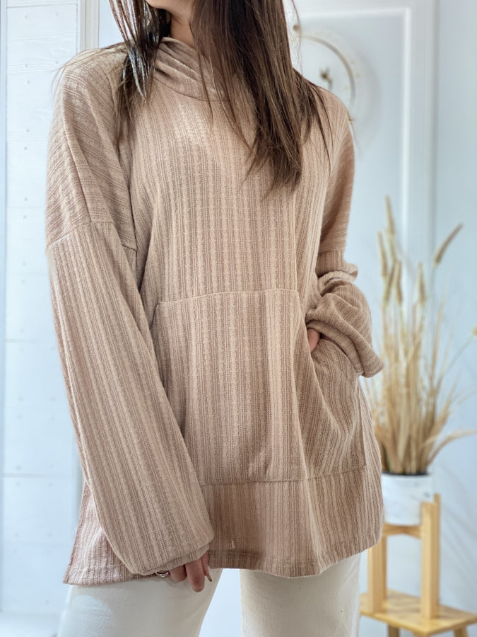 Canguro Connie Tejido Espiga Estilo Oversize