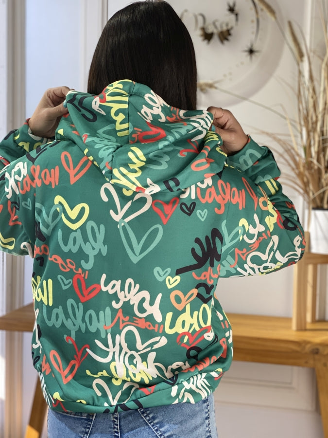 Canguro Graffts Corto con Estampado Urbano