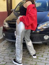 Pantalón Cargo Candela en Bengalina Engomada Premium