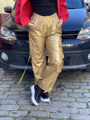 Pantalón Cargo Candela en Bengalina Engomada Premium