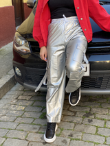 Pantalón Cargo Candela en Bengalina Engomada Premium