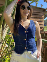 Chaleco Irene en Denim Deep Blue