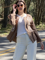 Chaqueta Anabeth en Muselina de Algodón Bordada