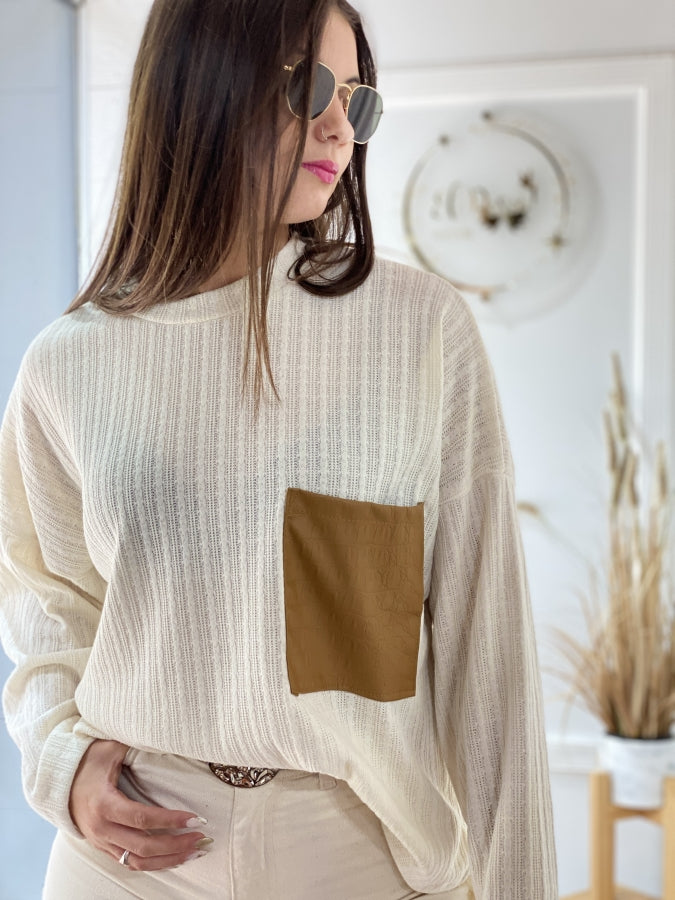 Suéter Florencia Estampado Espiga Estilo Oversize