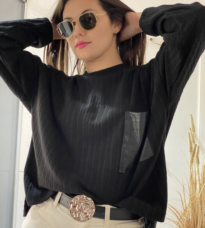 Suéter Florencia Estampado Espiga Estilo Oversize