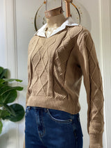 Buzo Devi con Cuello Camisa