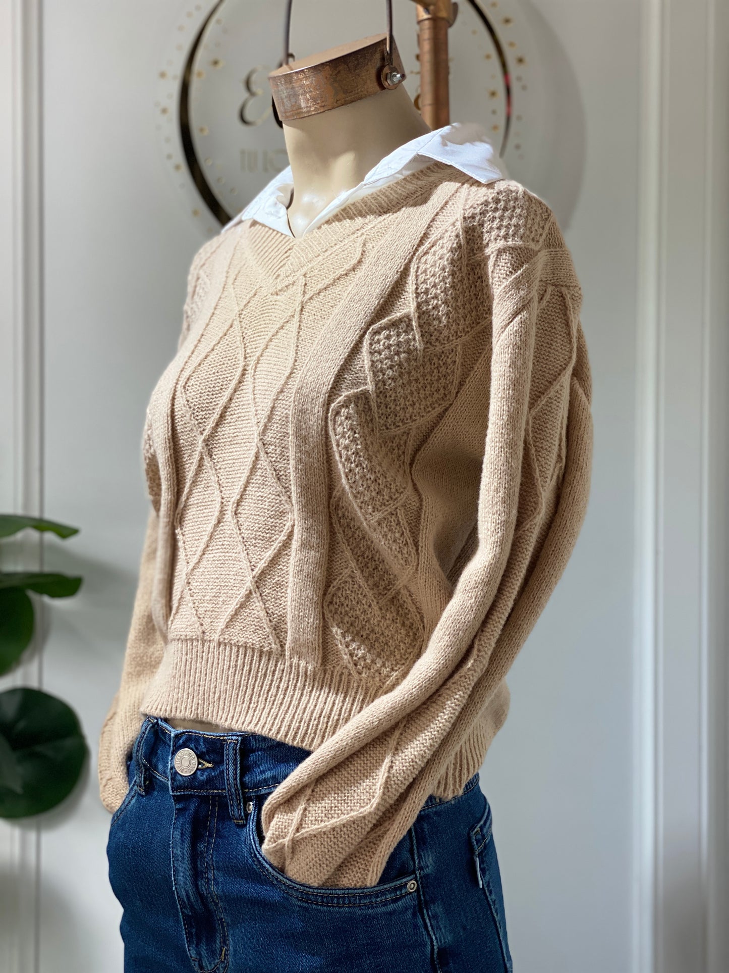Buzo Devi con Cuello Camisa