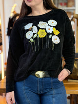 Buzo Chenille Aika con Flores