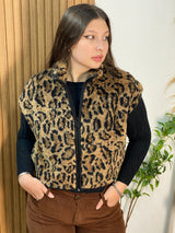 Chaleco Lía de Peluche Animal Print