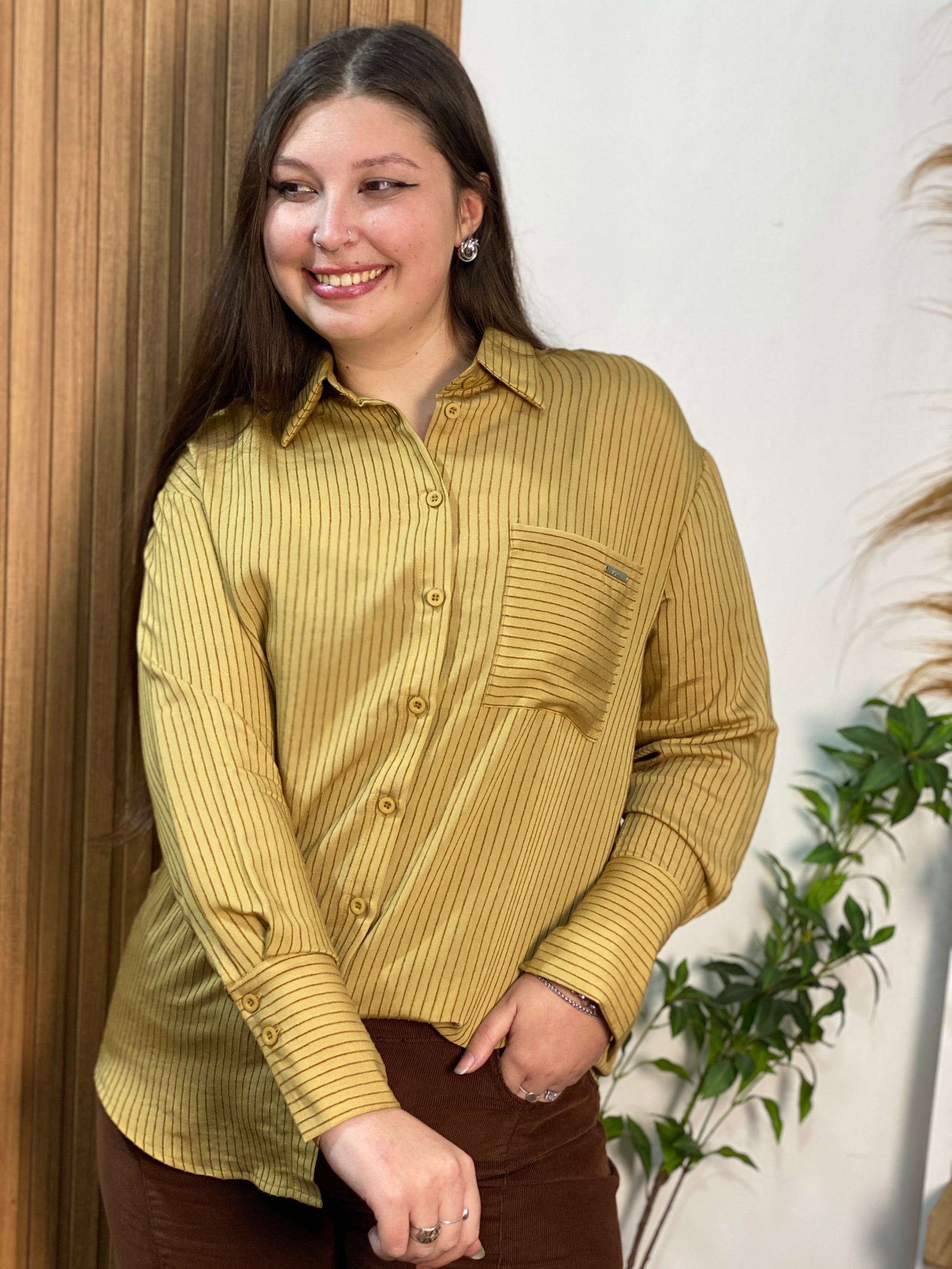 Camisa Rayada Ashe Plus Size