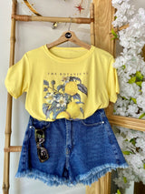 Remera Janel en Algodón con Estampado de Limones Mediterráneos