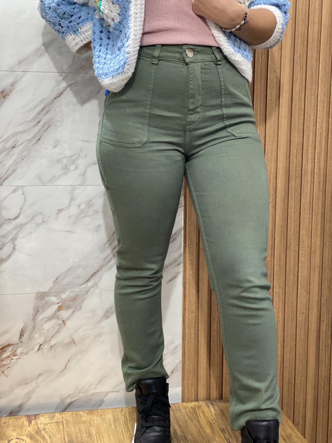 Jean Rachel Skinny Elastizado - Verde Militar