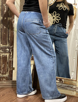 Jean Wide Leg Uma con Cintura Elástica